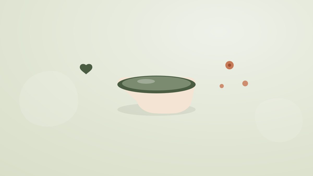 Illustration d'un bol d'argile verte pour la peau